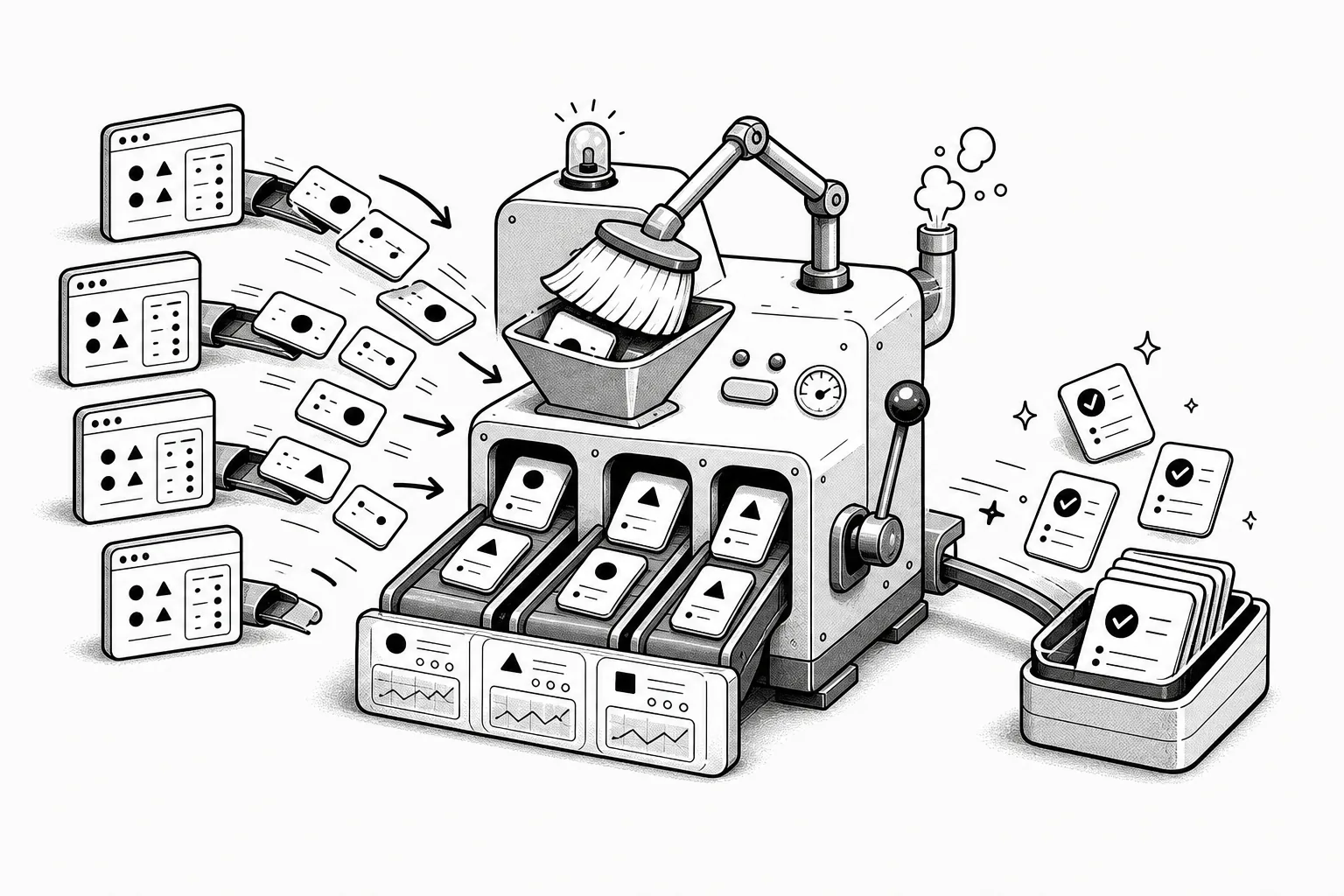 Playful BetSweeper illustration inspired by the build concept