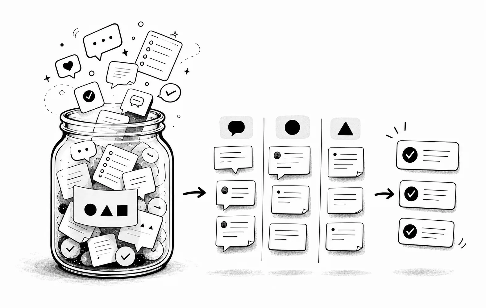 Playful JotJar illustration inspired by the build concept