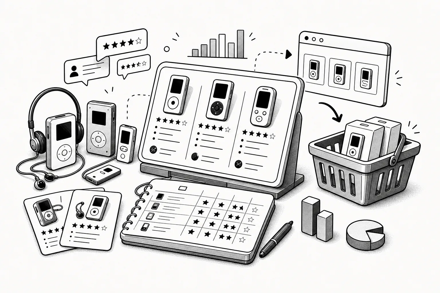 Playful MPFrequency.com illustration inspired by the startup