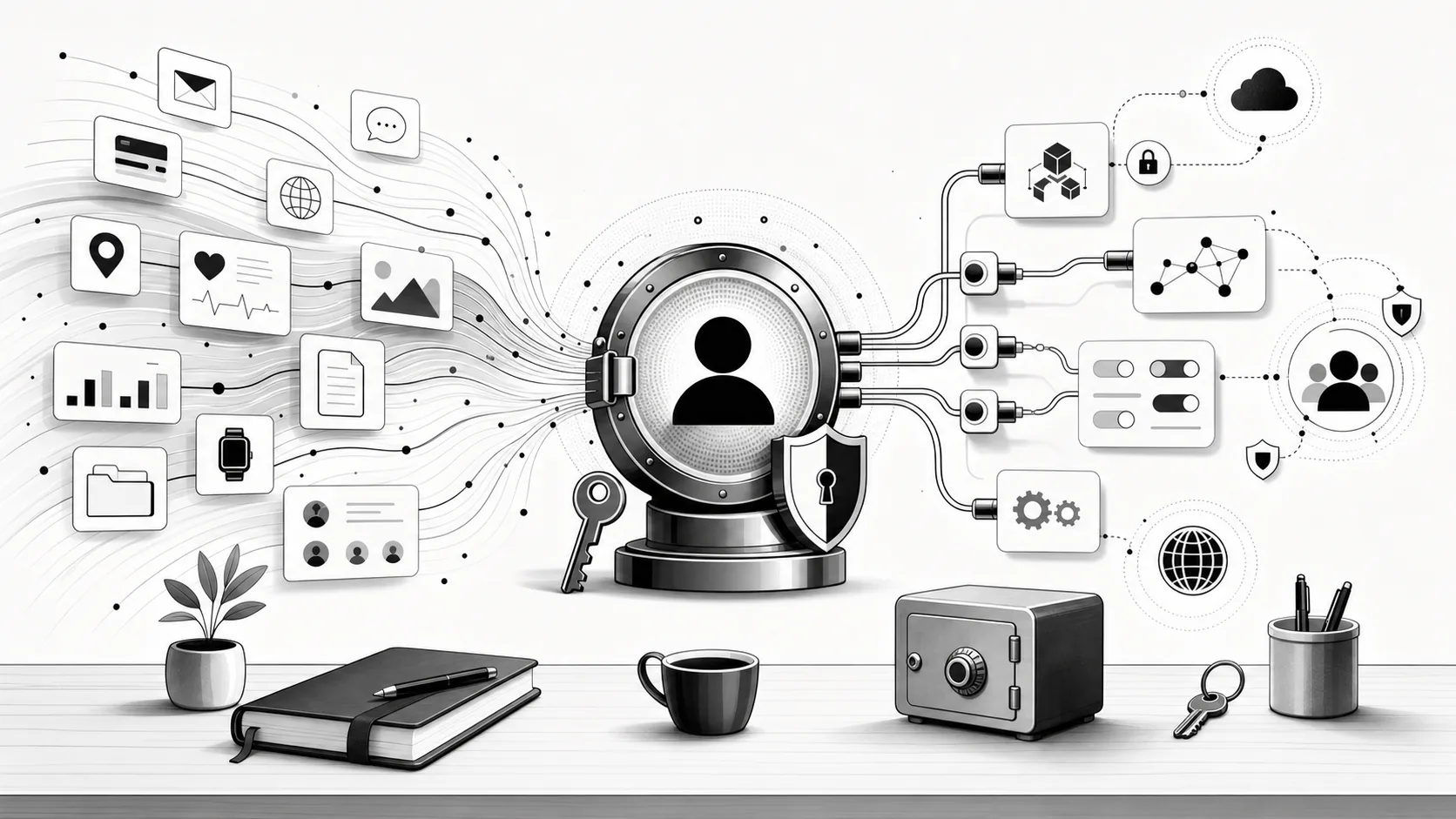 Playful API of You illustration inspired by the idea concept